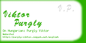 viktor purgly business card